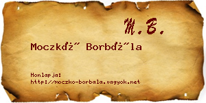 Moczkó Borbála névjegykártya