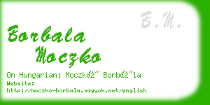 borbala moczko business card